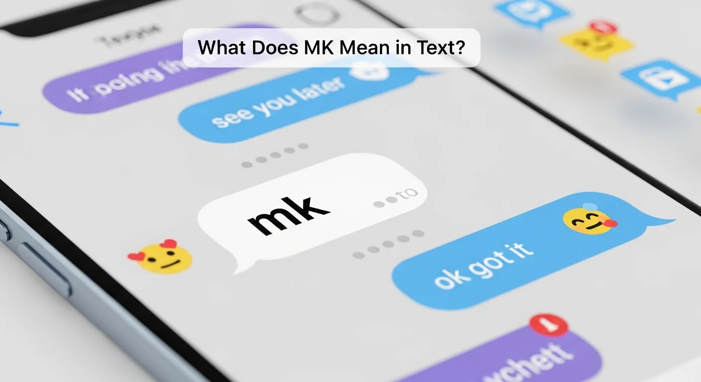 What Does Mk Mean In Text Messaging